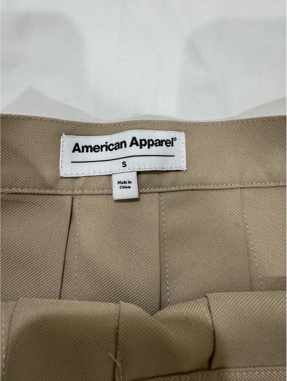 American Apparel Tan Pleated Tennis Mini Skirt Y2K Academia Preppy Small - Picture 6 of 9